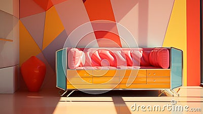 Futuristic Dresser Shot In Hyper Modern Surroundings Stock Photo