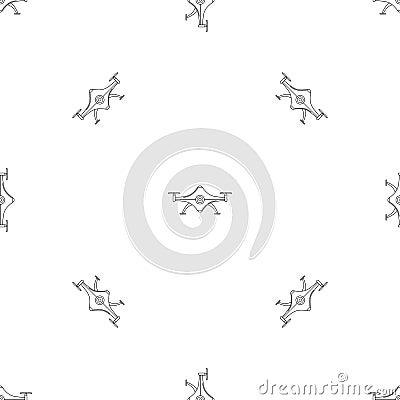 Futuristic drone pattern seamless vector Vector Illustration