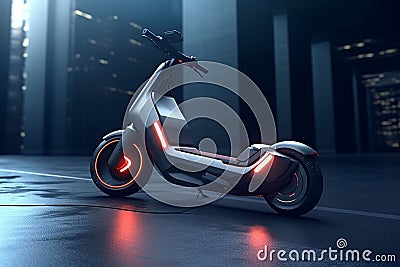Futuristic electric scooter designed for urban Stock Photo