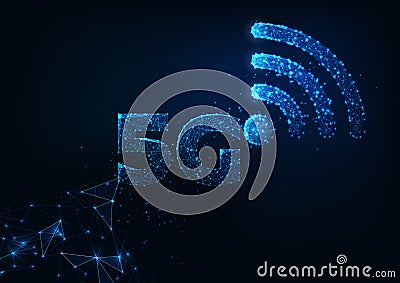 Futuristic 5g wireless internet connection innovative technologies concept Vector Illustration