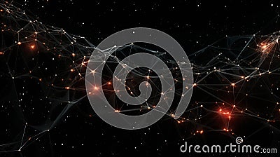 Futuristic Galaxy: A Net Art Exploration Of Dark Connections Stock Photo