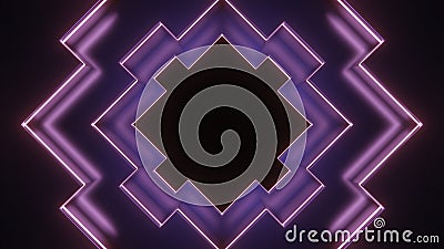 Futuristic geometric pattern pulsates. Design. Pulsating 3D pattern in futuristic style. Technological geometric pattern Stock Photo