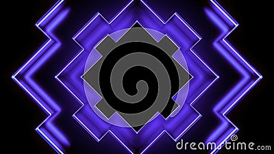 Futuristic geometric pattern pulsates. Design. Pulsating 3D pattern in futuristic style. Technological geometric pattern Stock Photo