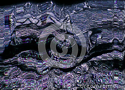 futuristic glitch color digital noise purple pixel Stock Photo