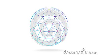 Futuristic globe data network background Vector Illustration