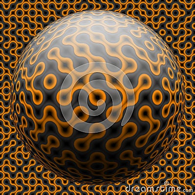 Futuristic glossy sphere Stock Photo