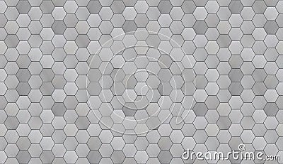 Futuristic Hexagonal Aluminum Tiled Seamless Texture Stock Photo