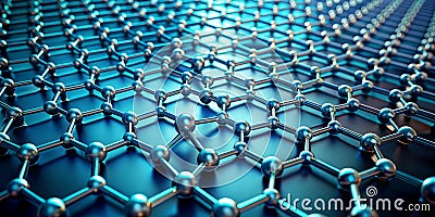 Futuristic hexagonal mesh a concept for advanced materials Generative AI Stock Photo