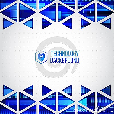 Futuristic high computer technology business background. Vector Illustration