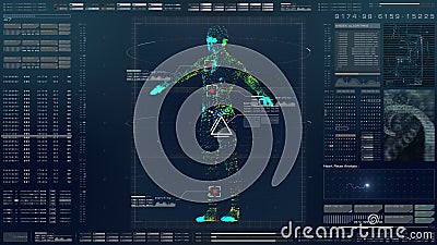 Futuristic HUD Biomedical Diagnostic Stock Photo