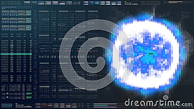 Futuristic HUD Biomedical Diagnostic Stock Photo