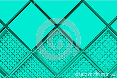 Futuristic industrial background made from blue square shapes Cartoon Illustration