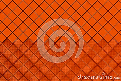 Futuristic industrial background made from orange square shapes Cartoon Illustration