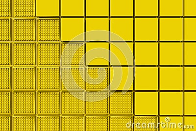 Futuristic industrial background made from yellow square shapes Cartoon Illustration