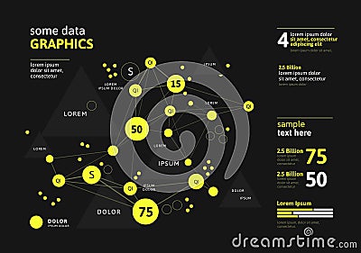 Futuristic infographic. Information aesthetic design. Complex data threads graphic visualization. Abstract data graph Vector Illustration