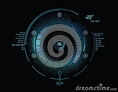 Futuristic infographics as head-up display Vector Illustration