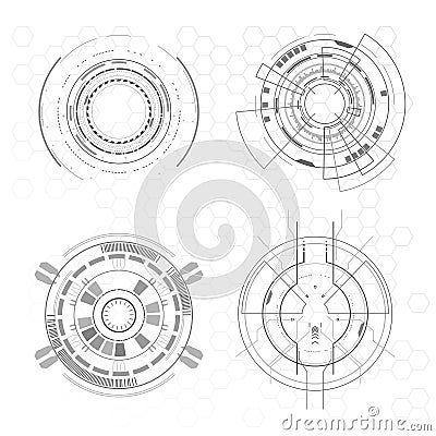 Futuristic interface elements Stock Photo