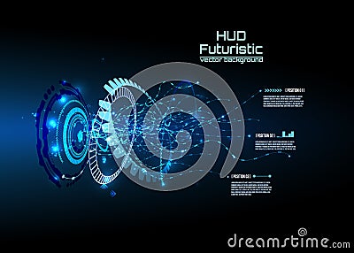 Futuristic interface infographics, HUD, vector background Vector Illustration