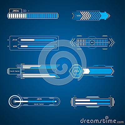 Futuristic loading elements Stock Photo