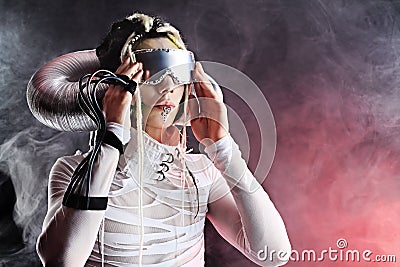 Futuristic man Stock Photo