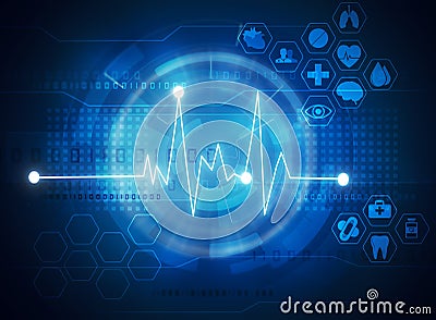 Futuristic medical and healthcare background Stock Photo