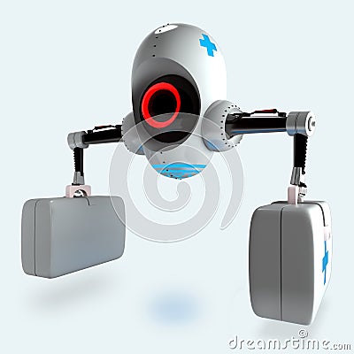 Futuristic medical robot Stock Photo