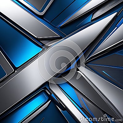 Futuristic Metallic TextureA bold and dynamic abstract image featuring futuristic metallic textures with sharp lines Stock Photo