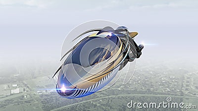 Futuristic military drone for fantasy games Stock Photo