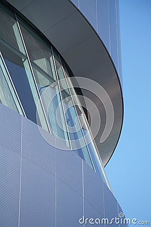 Futuristic modern building detail Stock Photo