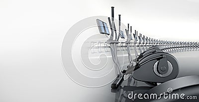 Futuristic modern gym elliptical cross trainer Stock Photo