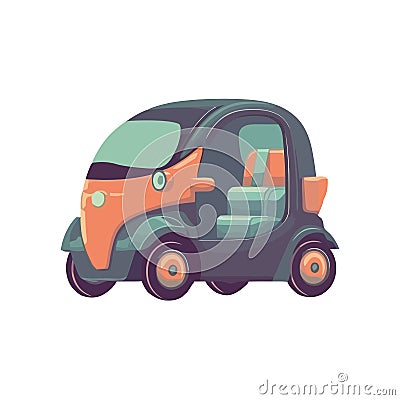 futuristic modern mini car icon Vector Illustration
