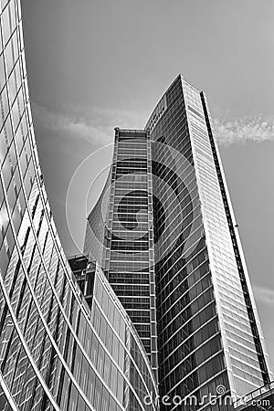 Futuristic, modern Palazzo Lombardia, Lombardy Palace is the main seat of the government of Lombardy, located in the Directional Editorial Stock Photo