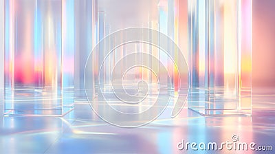 futuristic modern server room, concept of AI calculations and quantum computing Stock Photo