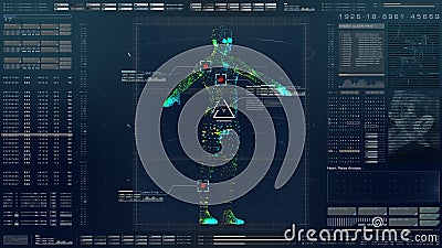 Futuristic HUD Biomedical Diagnostic Stock Photo