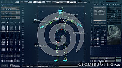 Futuristic HUD Biomedical Diagnostic Stock Photo