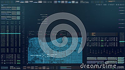 Futuristic HUD Biomedical Diagnostic Stock Photo