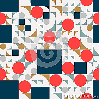 Futuristic pattern composition with squares and circle Vector Illustration