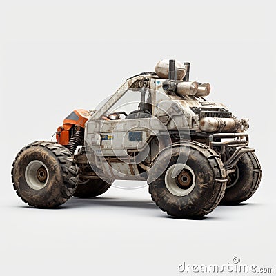 Futuristic Post-apocalyptic Go-kart With Large Tires Stock Photo