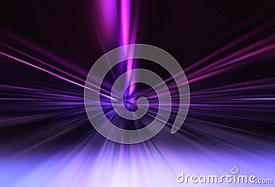 Futuristic purple teleportation blast background Stock Photo