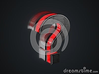 Futuristic question mark Stock Photo