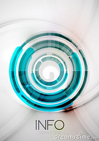 Futuristic rings and circles design template Vector Illustration