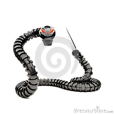 Futuristic robot snake Stock Photo