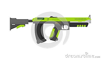 Futuristic Sci-Fi Pistol flat vector. Weapon set. Gun Vector Illustration