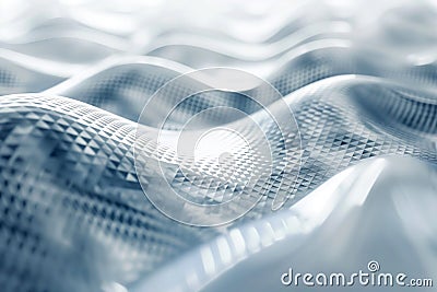 Futuristic silver mesh abstract background Stock Photo