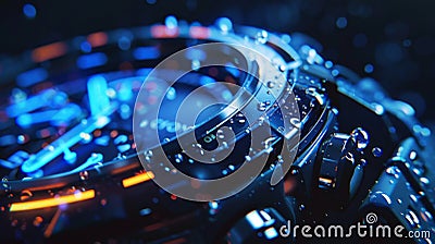 In futuristic smart watches users can easily check the weather forecast for any location and set customizable alerts for Stock Photo