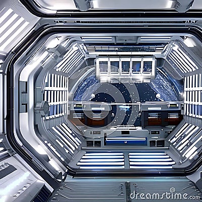 1663 Futuristic Space Station: A futuristic and sci-fi-inspired background featuring a space station, futuristic technology, and Stock Photo