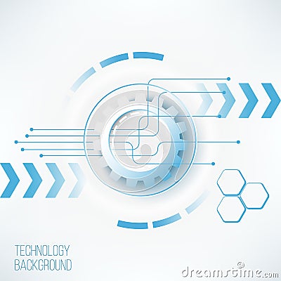 Futuristic technology gear concept Vector Illustration