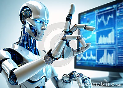 From Futuristic Trading to Financial Transparency. How AI is Shaping the Future of Finance. Generative AI Stock Photo