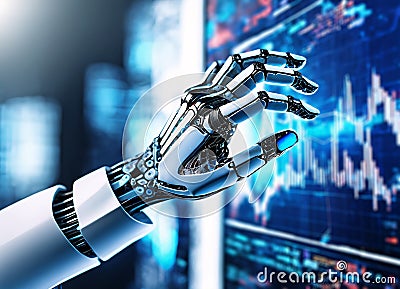 From Futuristic Trading to Financial Transparency. How AI is Shaping the Future of Finance. Generative AI Stock Photo