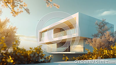 Futuristic Urban Elegance Modern Building Concept Stock Photo